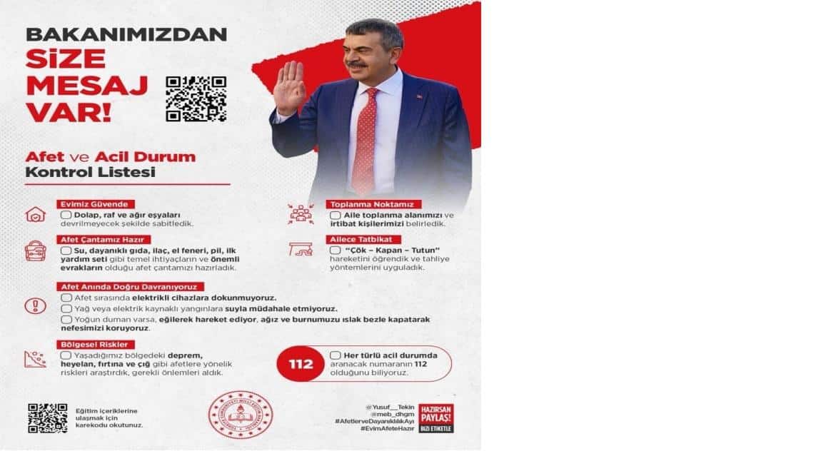 BAKANIMIZDA SİZE MESAJ VAR